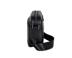 Soft Leather Crossbody Bag Black Small Mens Black Leather Crossbody Bag - iwalletsmen