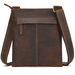 Men's Vertical Messenger Bag Leather Cross body Bags for Men Leather Cross Body Bag - iwalletsmen