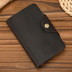 Mens Wallet With Lots of Card Slots Leather Vertical Wallet with Buckle with Coin Pocket - iwalletsmen