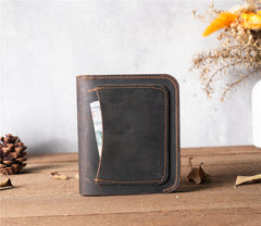 Mens Leather Billfold Wallet with Snap Closure - iwalletsmen
