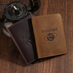 Leather Minimalist Passport Wallet Slim Passport Wallet - iwalletsmen