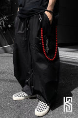 Wooden Beaded Wallet Chain Ball Wallet Chain Red Wallet Chain for Women - iChainWallets