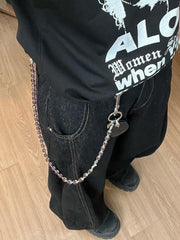 Beaded Wallet Chain Long Beaded Pants Chain Crystal Bead Wallet Chain with Keychain - iChainWallets