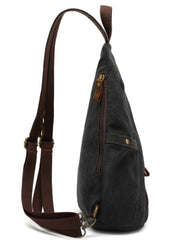 Canvas Large Sling Backpack - Material Close-up