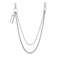Fashion Mens Silm Jeans Chain Silver Double Layers Wallet Chain Panties Chains For Men