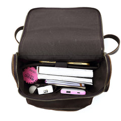 Dark Brown Leather Backpack for 15 inch Laptop for Men - iwalletsmen