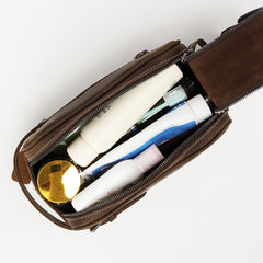 Full Grain Leather Toiletry Bag 
