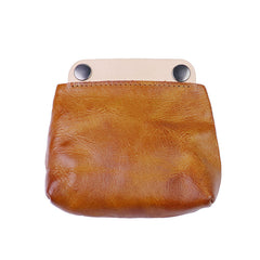 Yellow Brown Mens Coin Pouch Wallet 