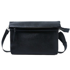 Small Black Leather Shoulder Bag Men Carry Mode Handheld