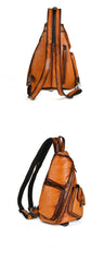 Leather Large Sling Backpack - Strap Detail