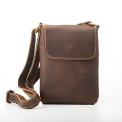 Genuine Leather Cell Phone Crossbody Bag - iwalletsmen