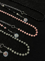  Lavastone Beaded Wallet Chain Long Bead Wallet Chain for Women - iChainWallets