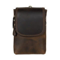 Leather Belt Pouch Small Pouch Bag for Men Cell Phone Belt Holster Mens Leather Belt Bag - iwalletsmen