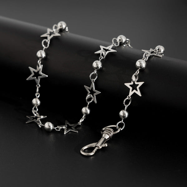 Ball Wallet Chain Mens Stars Biker Wallet Chain Beaded Wallet Chain - iChainWallets
