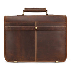 Brown Leather 15 inches Laptop Briefcase 