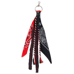 White Paisley Bandana Pants Chain Kerchief Trousers Chain Biker Headscarf Jeans Chain Pants Chain