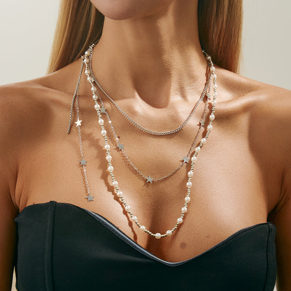 Pearl Star Beaded Wallet Chain for Women - iChainWallets