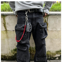 Red Bead Wallet Chain - iChainWallets