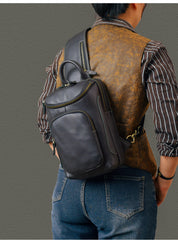 Sling bag for big man - front pocket interior space and depth
