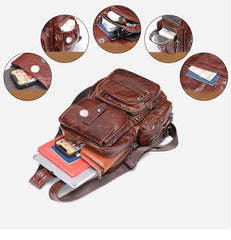 Leather Large Sling Backpack - Size Comparison