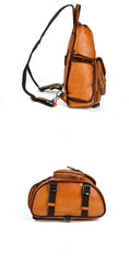 Leather Large Sling Backpack - Interior View