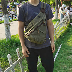 Canvas Large Sling Backpack - Full View