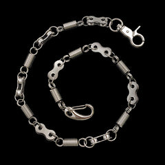 Silver Mens Bike Chain Wallet Chain Spring Wallet Chain Cool Pants Chain For Men
