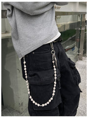 White Skull Chain for Wallet White Skull Head Wallet Chain Skull Wallet Chains - iChainWallets