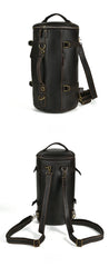 Dark Brown Bucket Backpack Crossbody Convertible - iwalletsmen