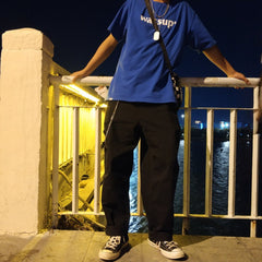 White Paisley Bandana Trousers Chain Pants Chain Biker Kerchief Headscarf Jeans Chains