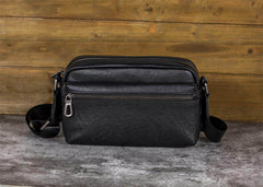Small Italian Leather Crossbody Bag Mens Black Leather Crossbody Bag - iwalletsmen