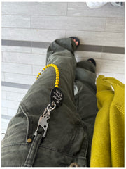 Beaded Wallet Chain Yellow Lavastone Beaded Pants Chain Bead Wallet Chain - iChainWallets