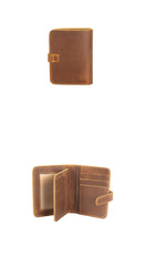 Leather Vertical Wallet with Buckle Mens Wallets Leather Vertical Bifold Wallet - iwalletsmen
