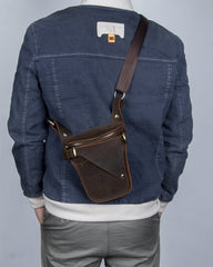 Full Grain Leather Belt Bag Mens Leather Holster Belt Bag Belt Bag Holster - iwalletsmen