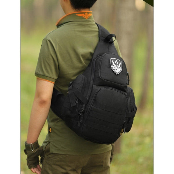 Military Large Sling Backpack - Crossbody View