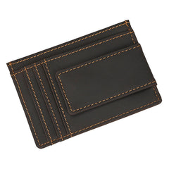 Brown Leather Magnetic Money Clip Wallet Card Holder wallet with Money Clip - iwalletsmen