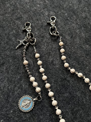 White Ball Wallet Chain Long Ball Wallet Chains for Women Beaded Wallet Chain