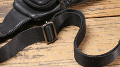 Black Crossbody Leather Sling Bag Leather Sling Crossbody Bag - iwalletsmen