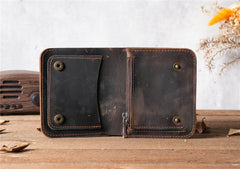 Mens Bifold Wallet With Snap Closure 