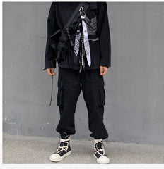 Paisley Bandana Pants Chain Kerchief Trousers Chain Biker Headscarf Jeans Chain Pants Chain