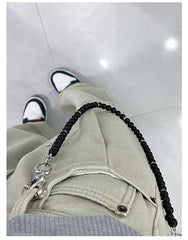 Obsidian Stone Wallet Chain Black Ball Wallet Chain - iChainWallets