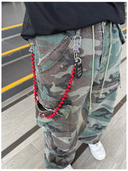 Beaded Wallet Chain red Lavastone Beaded Pants Chain Bead Wallet Chain - iChainWallets