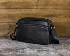 Soft Leather Crossbody Bag Black 
