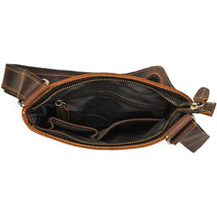Men's Vertical Messenger Bag Leather Cross body Bags for Men Leather Cross Body Bag - iwalletsmen