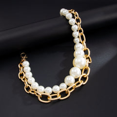 Big Pearl Wallet Chain Large Double Wallet Chain - iChainWallets