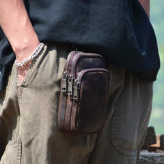 Leather Pouch Bag for Mens Small Pouch Bag for Men Belt Pouch for Men - iwalletsmen