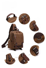 Canvas Large Sling Bag for Big Guys