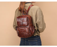Large Leather Sling Bag for Big Guys - Top Handle
