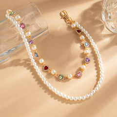 Pearl Wallet Chain for Women Double Beaded Wallet Chain Womens Wallet Chain - iChainWallets