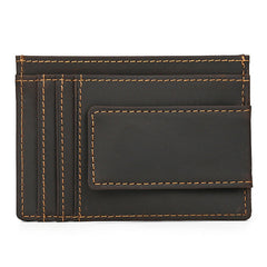 Brown Leather Magnetic Money Clip Wallet Card Holder wallet with Money Clip - iwalletsmen